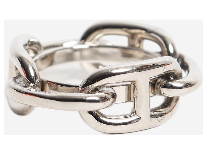 Hermès Lenço Silver Regate 90 ring Prata - vista 2