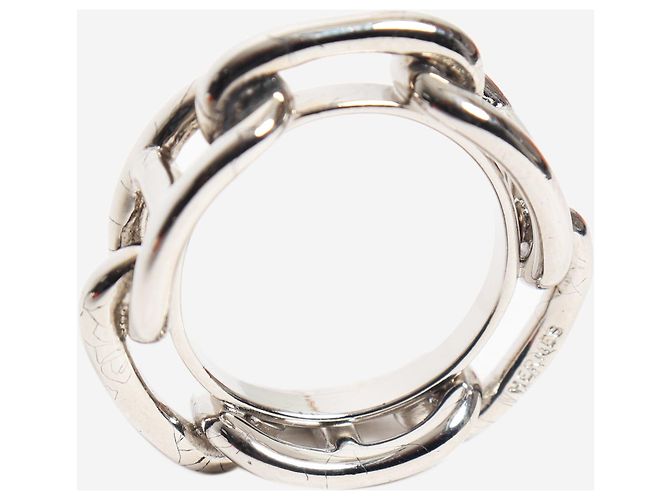 Hermès Lenço Silver Regate 90 ring Prata - vista 3