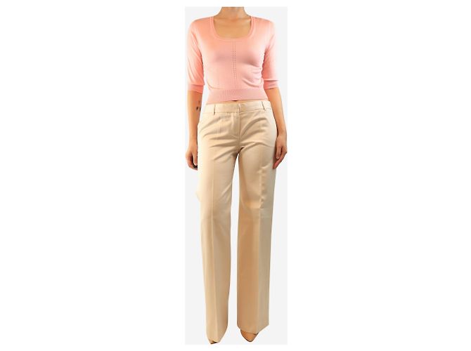 Chloé Beige Baumwoll-Anzughose - size UK 12 - Ansicht 2
