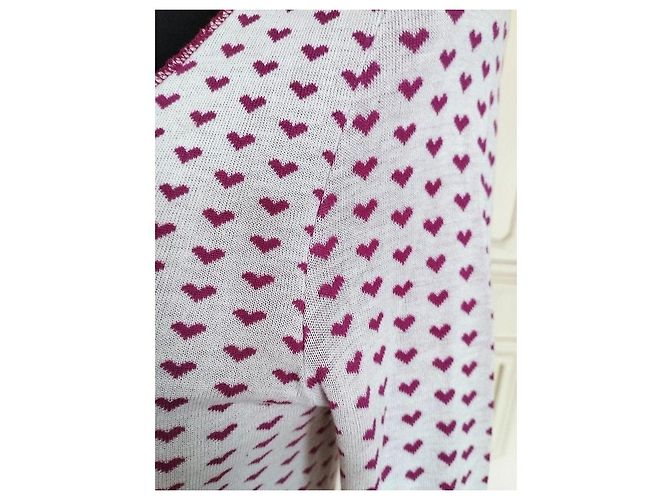 Sonia Rykiel Jersey de Punto con Corazones Rosa Blanco - vista 15