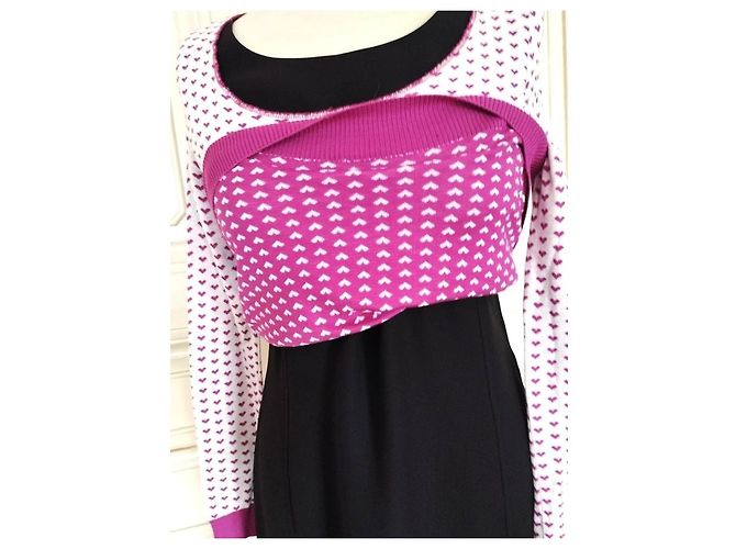 Sonia Rykiel Jersey de Punto con Corazones Rosa Blanco - vista 20
