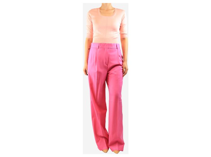 Msgm Plissierte Wollhose in Rosa - size UK 10 Pink - Ansicht 2
