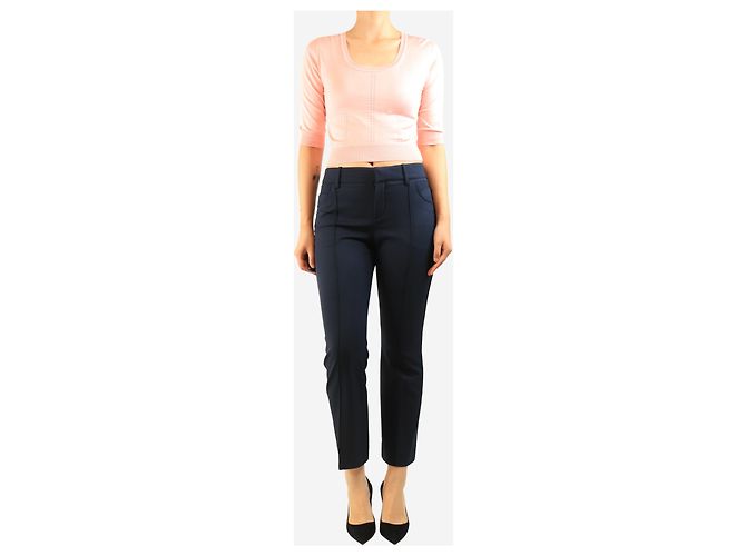 Chloé Pantalones de lana azul marino - size UK 10 - vista 2