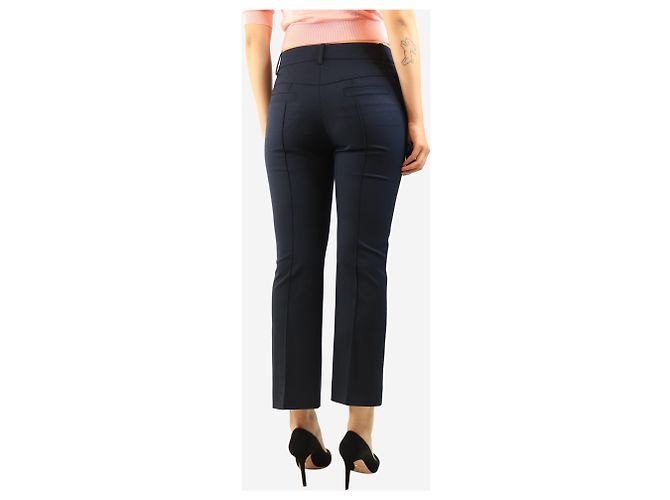 Chloé Pantalones de lana azul marino - size UK 10 - vista 3