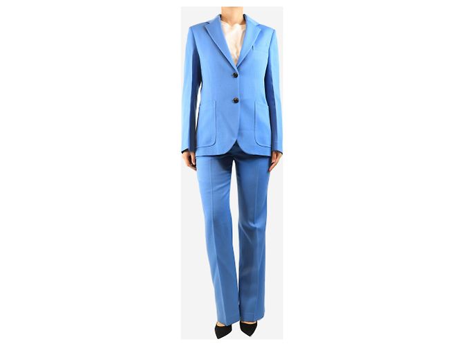 Victoria Beckham Completo in lana due pezzi blu tenue - size UK 10 - vista 3