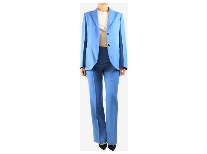 Victoria Beckham Completo in lana due pezzi blu tenue - size UK 10 - vista 4