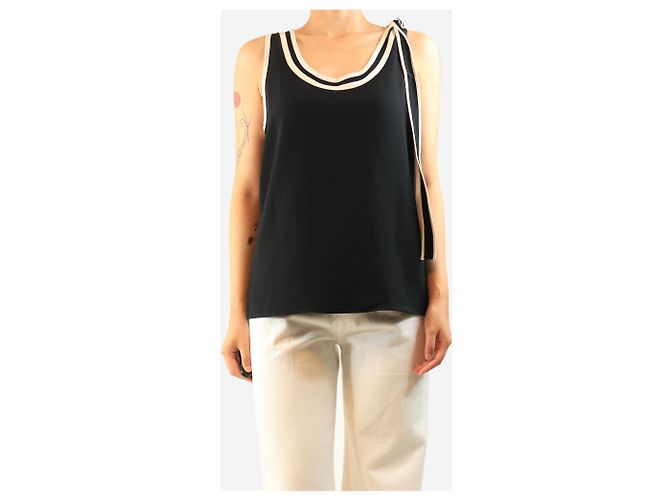 Red Valentino Canotta a contrasto nera - size M Nero - vista 3
