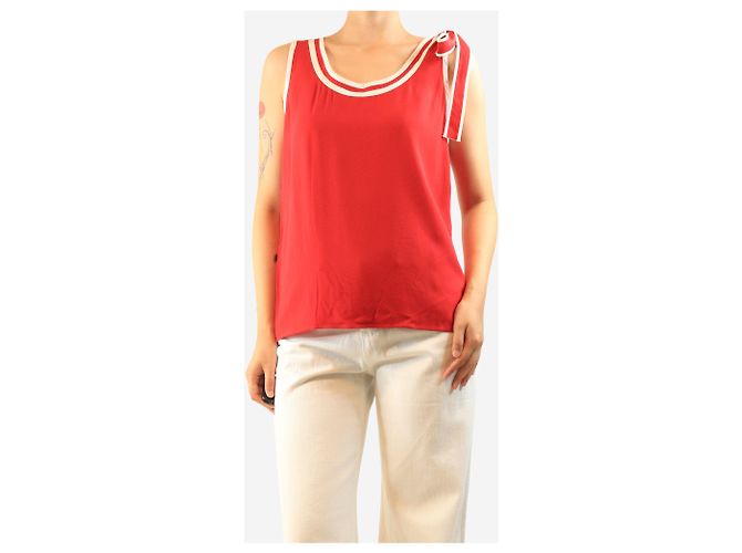 Red Valentino Canotta a contrasto rossa - size M Rosso - vista 3