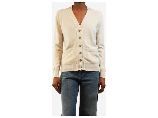 Crimson Neutraler Kaschmir-Cardigan - size XS - Ansicht 3