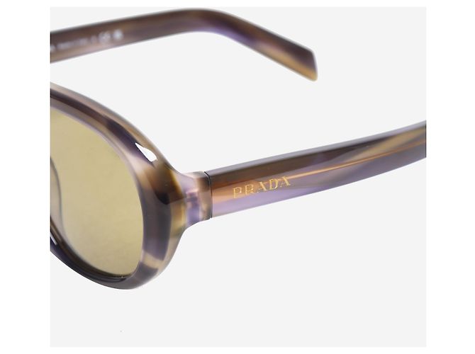 Prada Braune Oversized-Sonnenbrille im Aviator-Stil - Ansicht 5