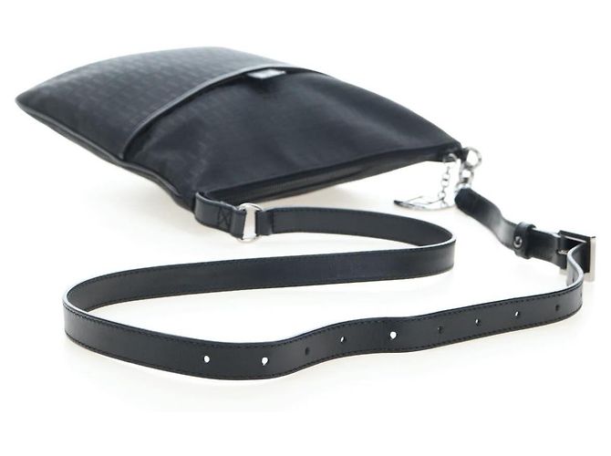 FENDI Zucchino Canvas Shoulder Bag Black Silver 8BT151 - vista 7