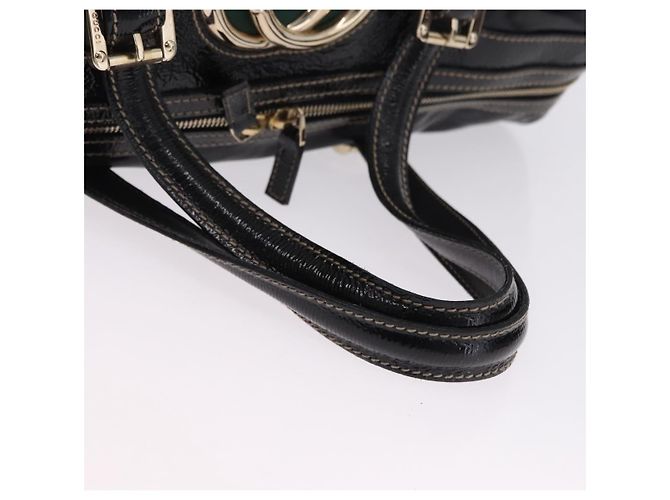 GUCCI Interlocking Web Sherry Line Bag Patent leather Black 170010 - vista 7