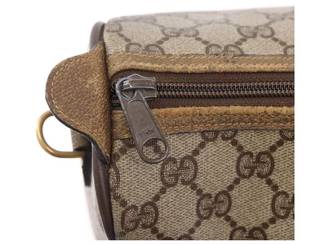 GUCCI GG Supreme Web Sherry Line Hand Bag PVC Beige Gold 39 02 041 - vista 10