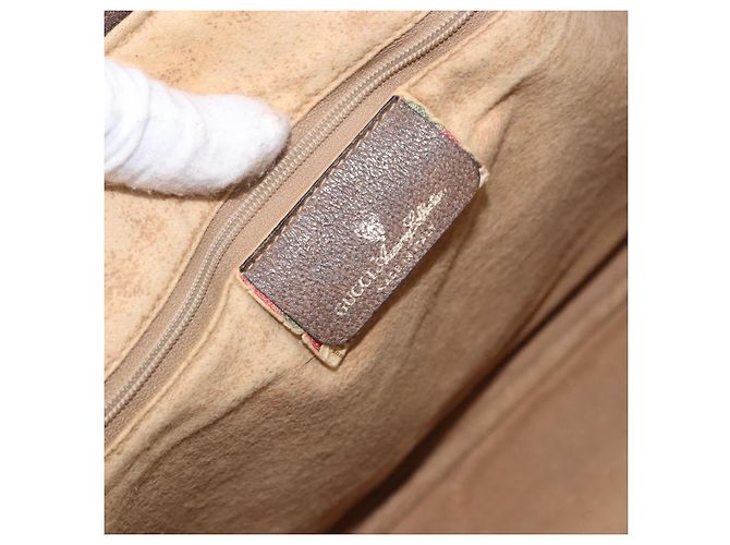 GUCCI GG Supreme Web Sherry Line Hand Bag PVC Beige Gold 39 02 041 - vista 18