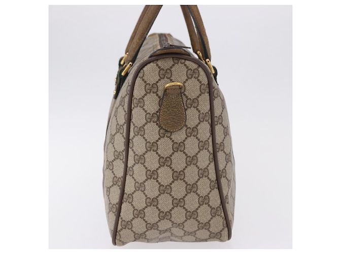 GUCCI GG Supreme Web Sherry Line Hand Bag PVC Beige Gold 39 02 041 - vista 4