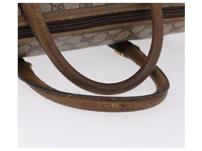 GUCCI GG Supreme Web Sherry Line Hand Bag PVC Beige Gold 39 02 041 - vista 8
