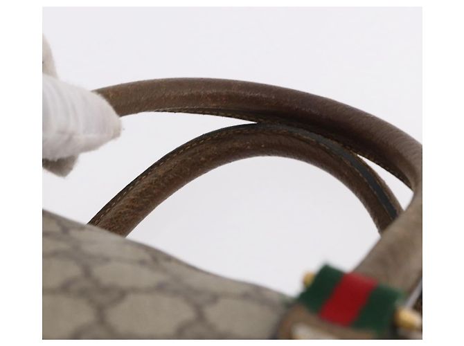 GUCCI GG Supreme Web Sherry Line Hand Bag PVC Beige Gold 39 02 041 - vista 9
