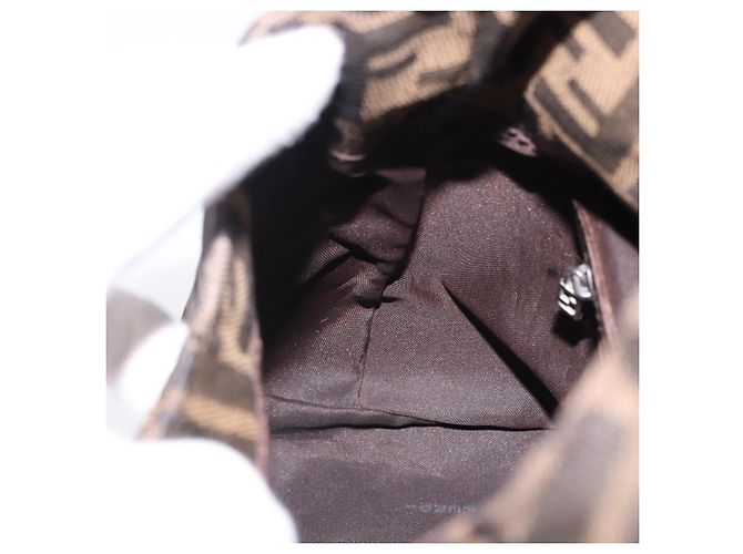FENDI Zucca Canvas Hand Bag Brown Silver - vista 21