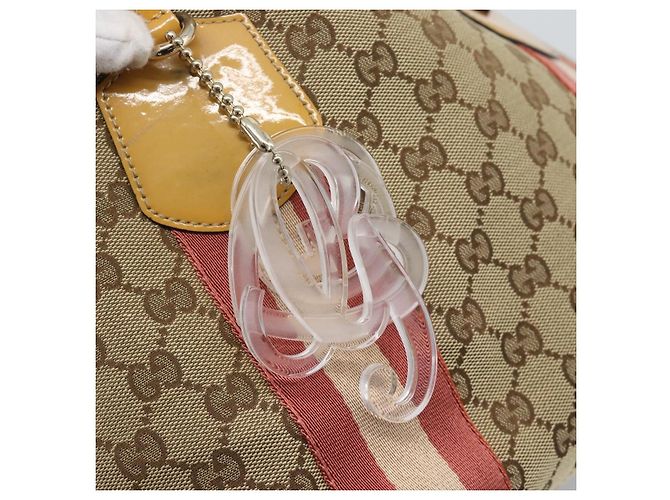 GUCCI GG Canvas Sherry Line Tote Bag Beige Gold 211971 - Ansicht 10