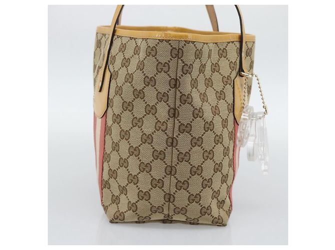 GUCCI GG Canvas Sherry Line Tote Bag Beige Gold 211971 - Ansicht 3