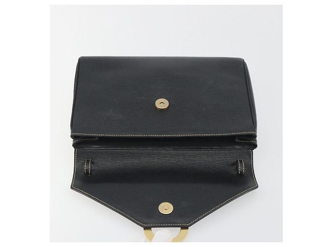 Céline CELINE Circle Clutch Bag Leather Black Gold - vista 8