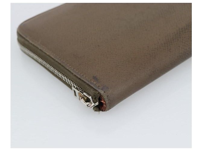 Hermès HERMES Azap Long Wallet Leather Beige Silver - vista 14