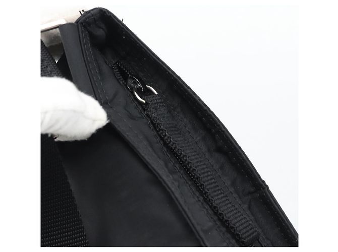 PRADA Sac à épaule Nylon Black Silver - vue 10