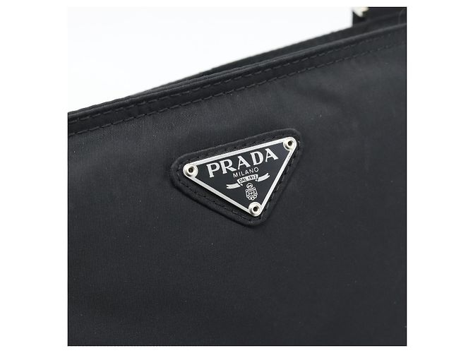 PRADA Sac à épaule Nylon Black Silver - vue 18