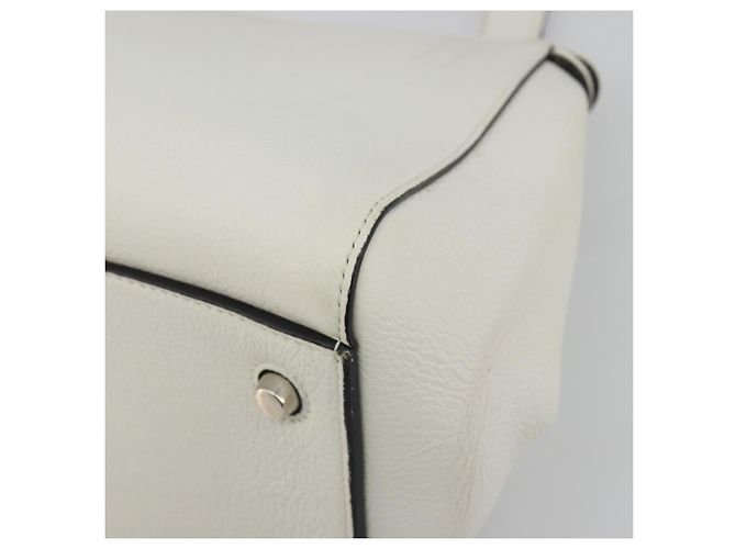 Céline CELINE Edge Medium Hand Bag Leather White Silver - vista 9