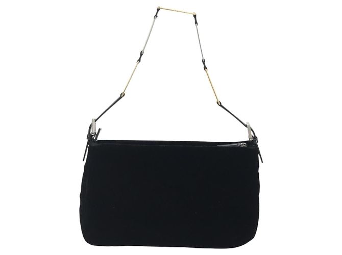 FENDI Schultertasche mit Kette Velor Black - Ansicht 2