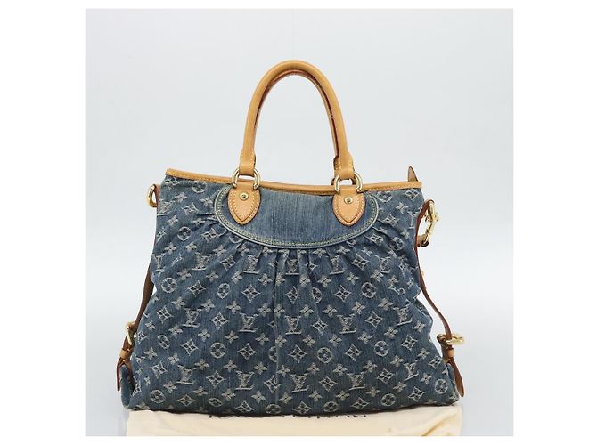 LOUIS VUITTON Monogram Denim Neo Cabby GM Hand Bag 2way Blue M95350 - vista 12