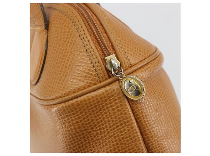 Christian Dior Hand Bag Leather 2way Brown Gold - vista 10