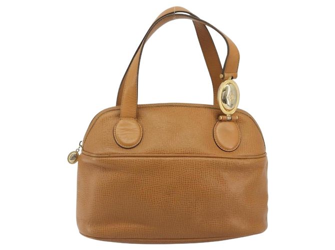 Christian Dior Hand Bag Leather 2way Brown Gold - vista 13