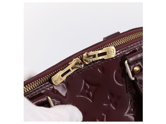 LOUIS VUITTON Monogram Vernis Alma PM Hand Bag Rouge Favist M91691 - vista 18