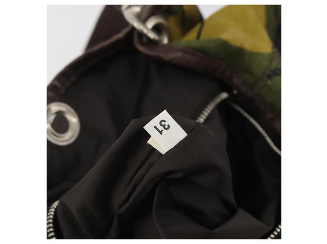 Miu Miu Tote Bag Canvas Green Silver - vista 11