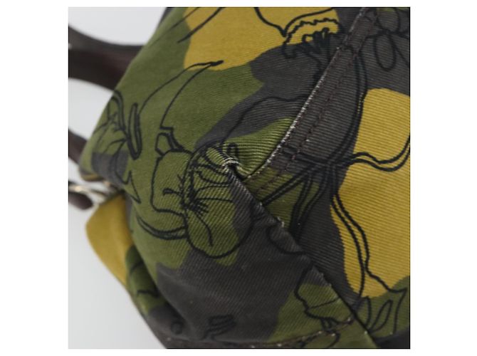Miu Miu Tote Bag Canvas Green Silver - vista 16