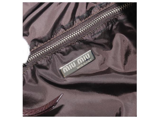 Miu Miu Tote Bag Canvas Green Silver - vista 18
