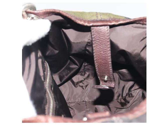 Miu Miu Tote Bag Canvas Green Silver - vista 19
