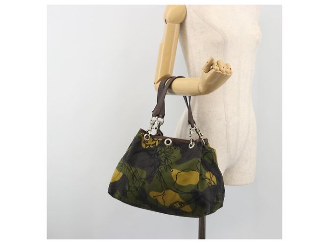 Miu Miu Tote Bag Canvas Green Silver - vista 23
