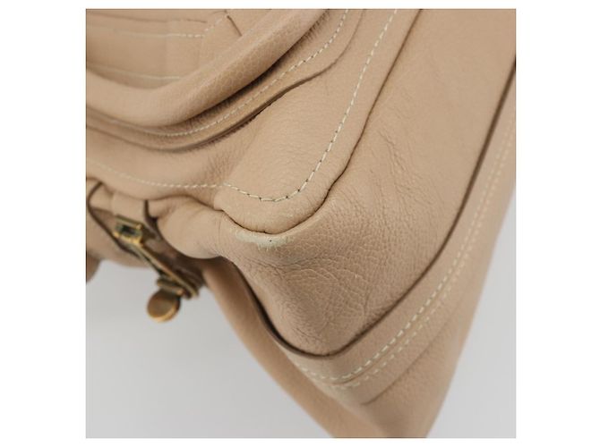 Chloé Chloe Paraty Hand Bag Leather 2way Beige Gold Tone - vista 18