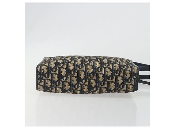 Christian Dior Trotter Canvas Shoulder Bag Navy Gold - vista 5