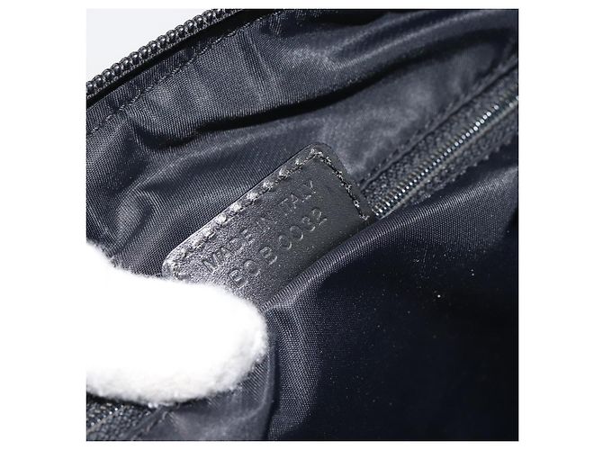 Christian Dior Trotter Canvas Shoulder Bag Black Silver - vista 12