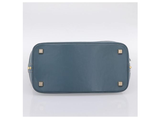 LOUIS VUITTON Suhari Lockit PM Hand Bag Leather Blue Gold M95434 LV - vista 5