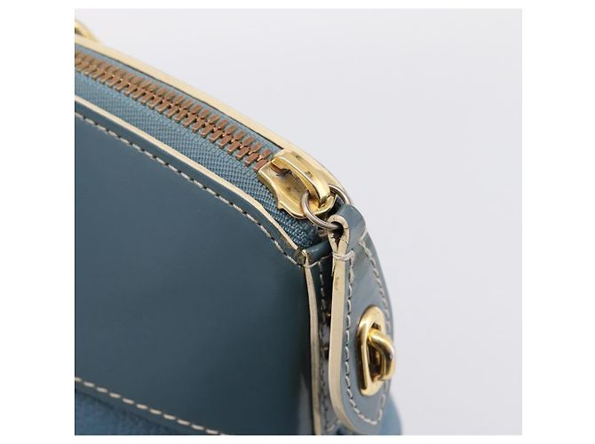 LOUIS VUITTON Suhari Lockit PM Hand Bag Leather Blue Gold M95434 LV - vista 9