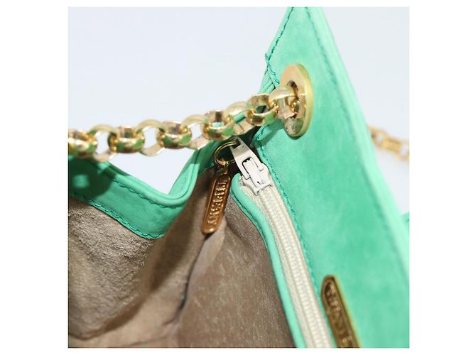 Tiffany & Co TIFFANY&Co. Chain Shoulder Bag Suede Green Gold - vista 20