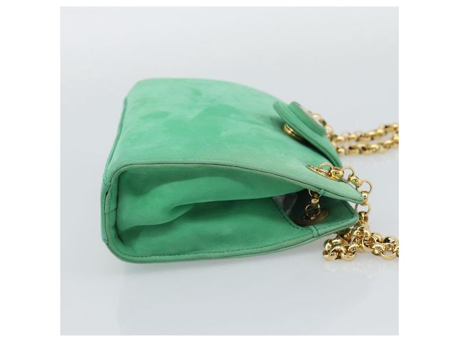 Tiffany & Co TIFFANY&Co. Chain Shoulder Bag Suede Green Gold - vista 4