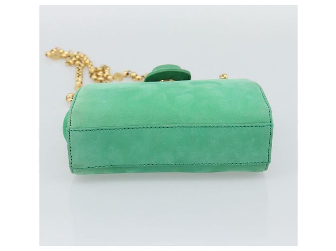Tiffany & Co TIFFANY&Co. Chain Shoulder Bag Suede Green Gold - vista 5
