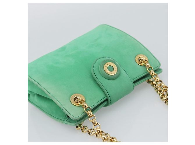 Tiffany & Co TIFFANY&Co. Chain Shoulder Bag Suede Green Gold - vista 6