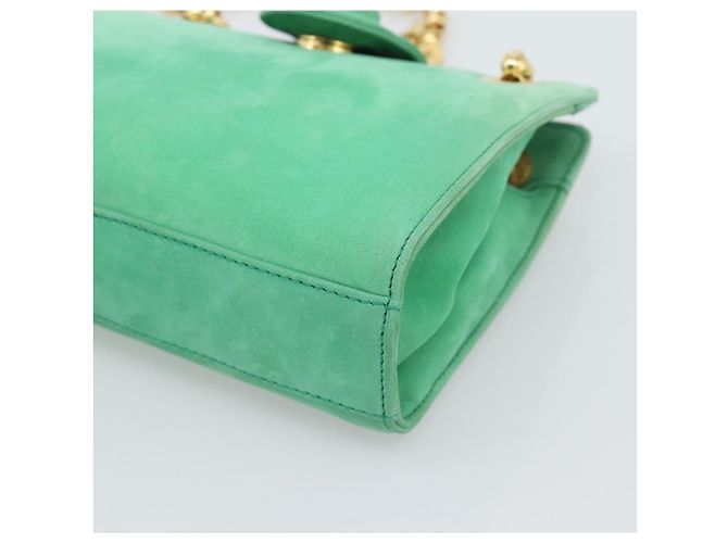 Tiffany & Co TIFFANY&Co. Chain Shoulder Bag Suede Green Gold - vista 9