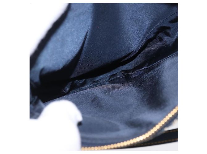 Christian Dior Trotter Canvas Saddle Accessory Pouch Navy Gold - vista 10